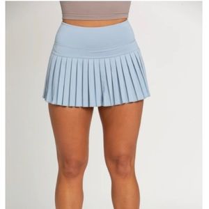 Gold Hinge Pale Blue Pleated Tennis Skirt Size XS